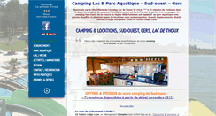 Desktop Screenshot of camping-lacdethoux.com