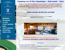 Tablet Screenshot of camping-lacdethoux.com